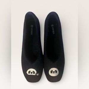 VIVAIA Margot 2.0 Panda Knit Flats Black EU43 / US 11 New in Box